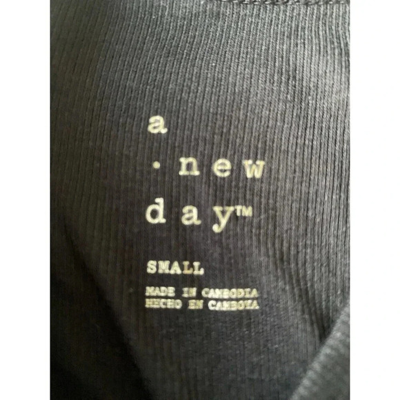 Lot: Wild Fable Green Ribbed Bodysuit Size XS + A New Day Black Tank S Both NWT - Picture 2 of 5